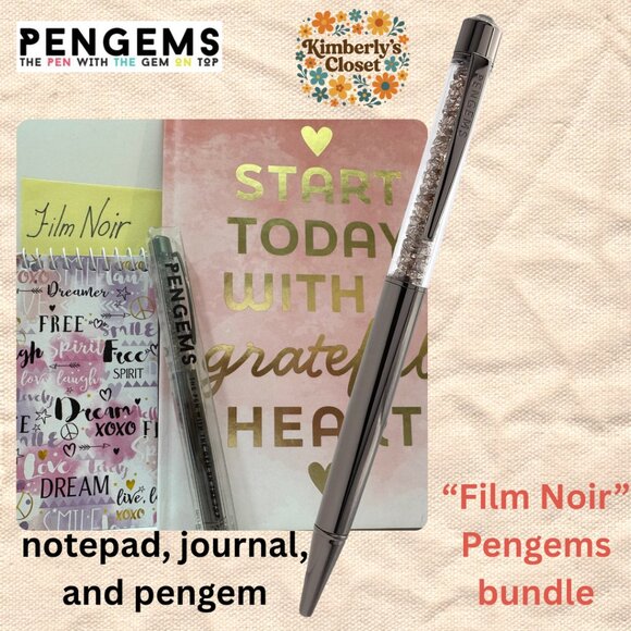 Pengems Limited Edition Set โ"Film Noir" w/ Journal + Pad - Picture 2 of 3